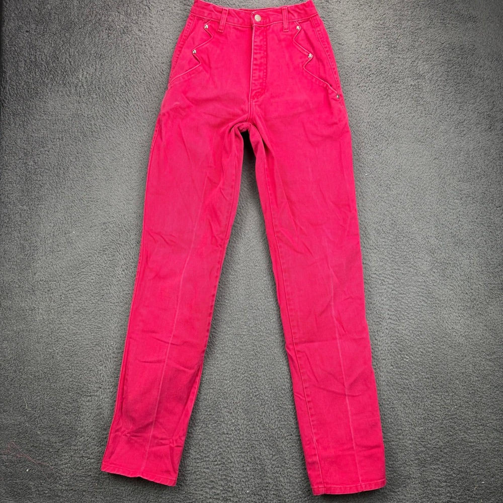 Vintage Roper Pink High Waisted Western Denim Jeans Made in USA Sz 5 54-312-269